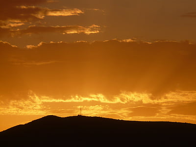 mountain silhouette at golden hour thumbnail