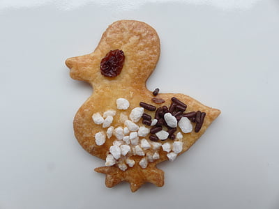duck cookie with chocolate sprinklers thumbnail