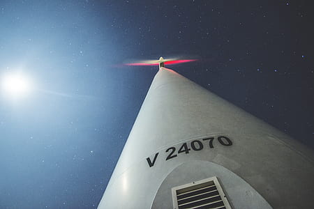 low angle photo of white V 24070 structure thumbnail
