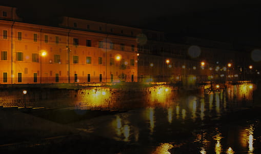 city, landscape, lights, night thumbnail