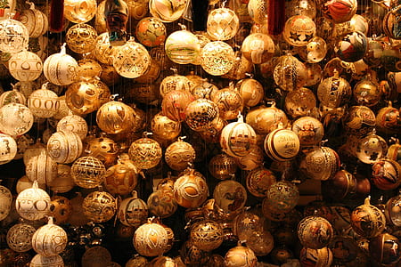 white and brown hanged bauble lot thumbnail