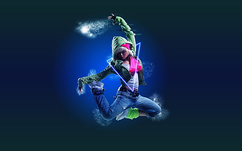person wearing green hoodie and blue jeans wallpaper thumbnail