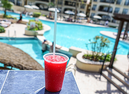 juice cup on blue table thumbnail