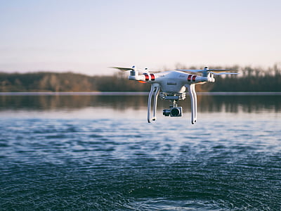 white quadcopter thumbnail