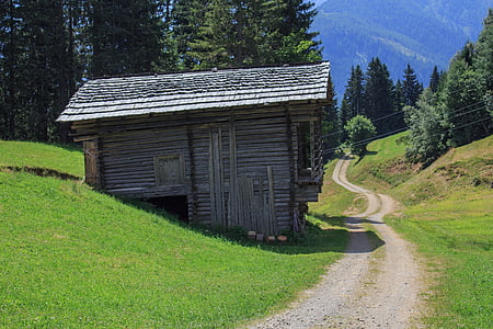 black wooden shack beside pathway thumbnail