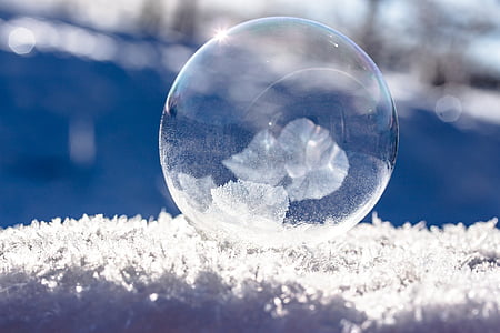 shallow focus photo of clear crystal ball thumbnail