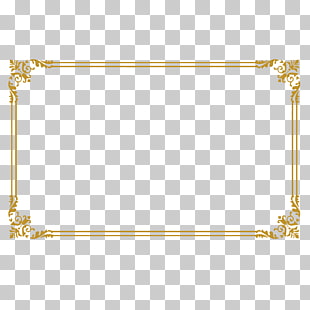 , Certificate of border shading, rectangular orange floral frame illustration PNG clipart