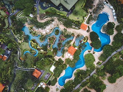 aerial view of house with pool thumbnail