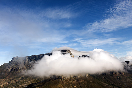 brown mountain with white smoke photography thumbnail