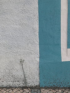 White And Blue Painted Wall thumbnail
