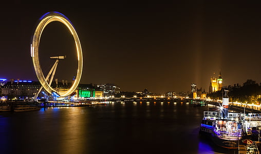 London Eye during nighttime thumbnail