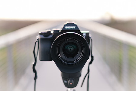 Camera on tripod thumbnail
