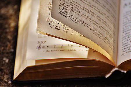 book, hymnal, church, pitched, book pages, paper thumbnail