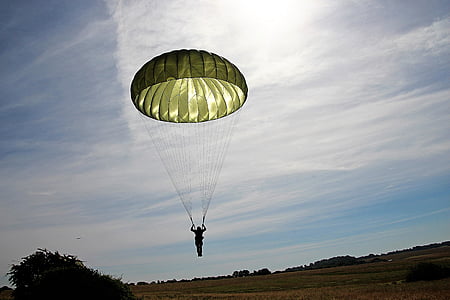 person parachuting on sky thumbnail