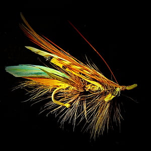 brown and blue fly lure thumbnail