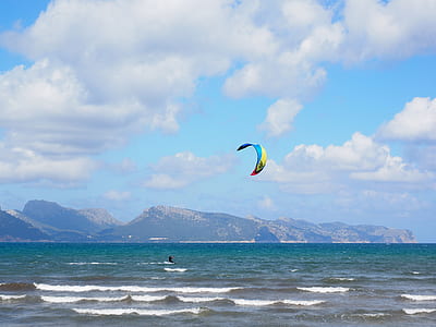 person wakeboarding under blue sky thumbnail