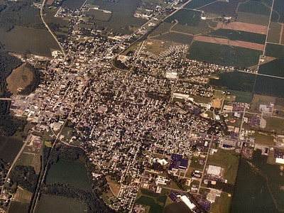 Aerial View of Rushville, Indiana thumbnail