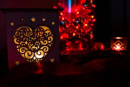 christmas, candlelight, christmas motif, advent, dark, romance thumbnail