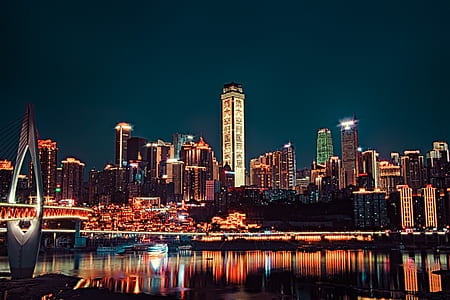 city skyline during nighttime thumbnail