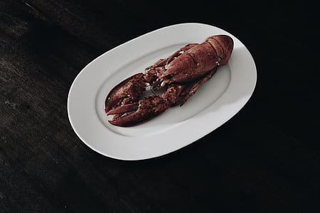 cooked crayfish on white plate thumbnail