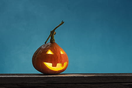 Jack O Lantern With Glowing Smile Photo thumbnail
