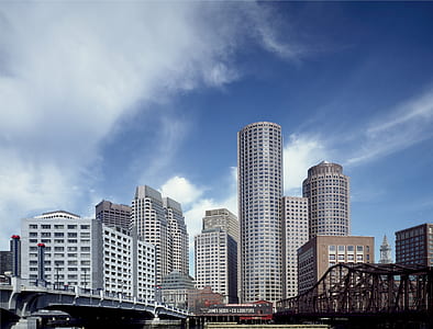 man's eye view of city buildings thumbnail