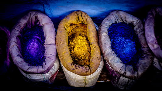 photo of three sacks filled with powders thumbnail