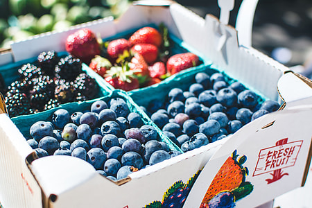 Blueberries on a market thumbnail