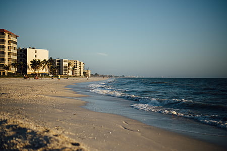 sea, city, sky, beach thumbnail