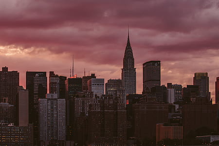 landscape of city buildings during dusk thumbnail