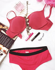 women's red bra thumbnail