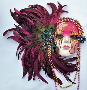 pink and white columbina mask thumbnail