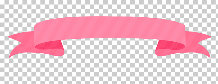 Pink ribbon, Pink hand-painted beautiful ribbon border, pink ribbon illustration PNG clipart