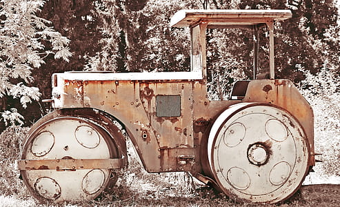 empty brown tractor thumbnail