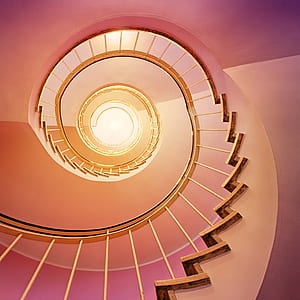 pink spiral stairs illustration thumbnail