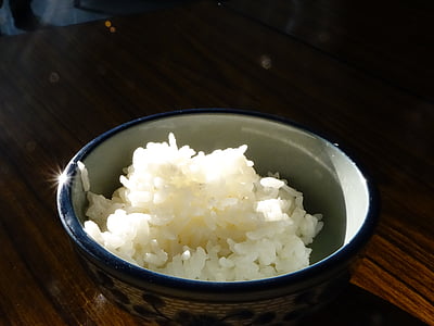 rice on blue and white bowl thumbnail
