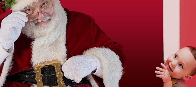 christmas, santa claus, child, curiosity, santa, claus thumbnail