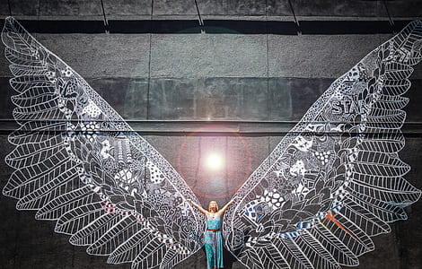person wearing wings thumbnail