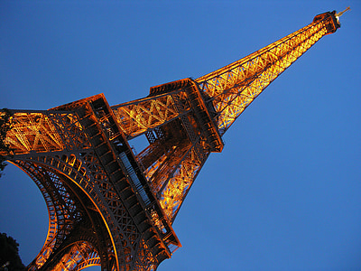 low angle view Eiffel Tower thumbnail