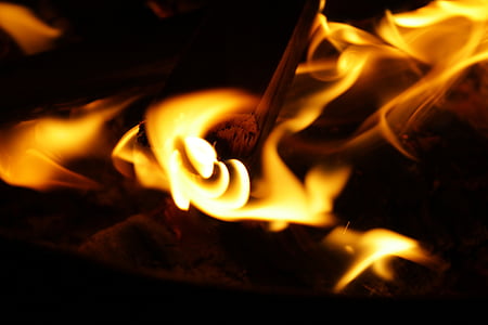 fire, wood fire, heat, hot thumbnail