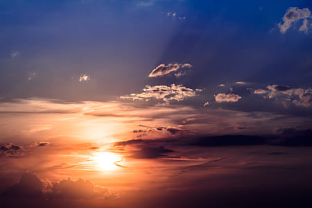 blue sky at sunset thumbnail