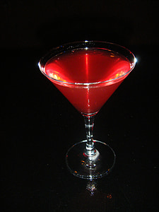 red liquid fill in clear drinking glass thumbnail
