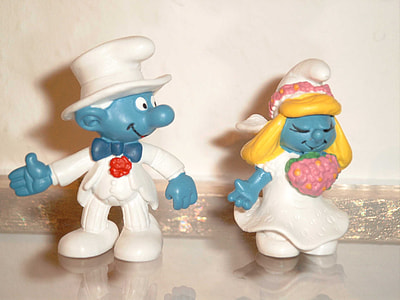 two Smurfs figurines thumbnail