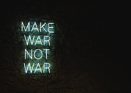 make war not war lighted wall decor thumbnail