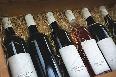 Photo of Wine Bottles in a row thumbnail