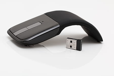 Black and Gray Cordless Computer Mouse thumbnail
