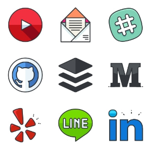 Social Media svg vector icon sets