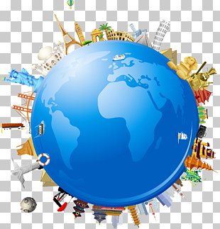 Earth China Travel Poster, Global Earth Globe Travel World Architecture, blue earth illustration PNG clipart