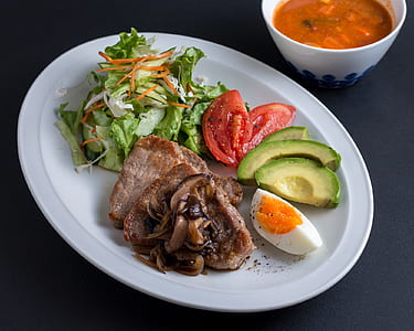 grilled meat with vegetable dish thumbnail