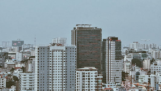 bird's-eye view of high-rise concrete buildings thumbnail